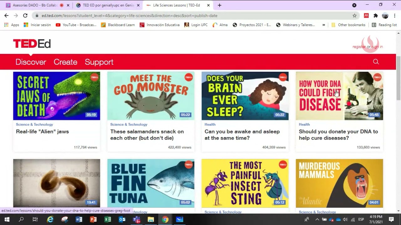 Lecciones interactivas en TED Ed