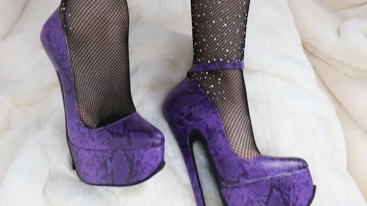 Sorbern Purple Snake Colorful Women Pump Shoes Sissy Boy Gey 8 In Shoe For Crossdressers