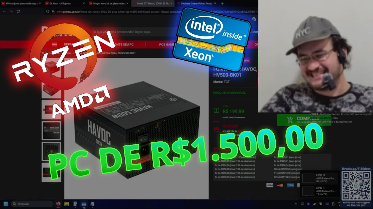 @1155doET  MONTANDO PC DE R$1500