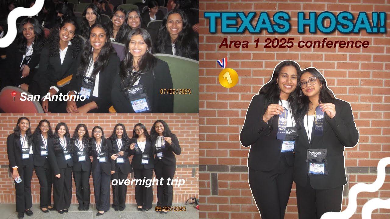 HOSA Area 2025 vlog! | junior year overnight school trip 🩺