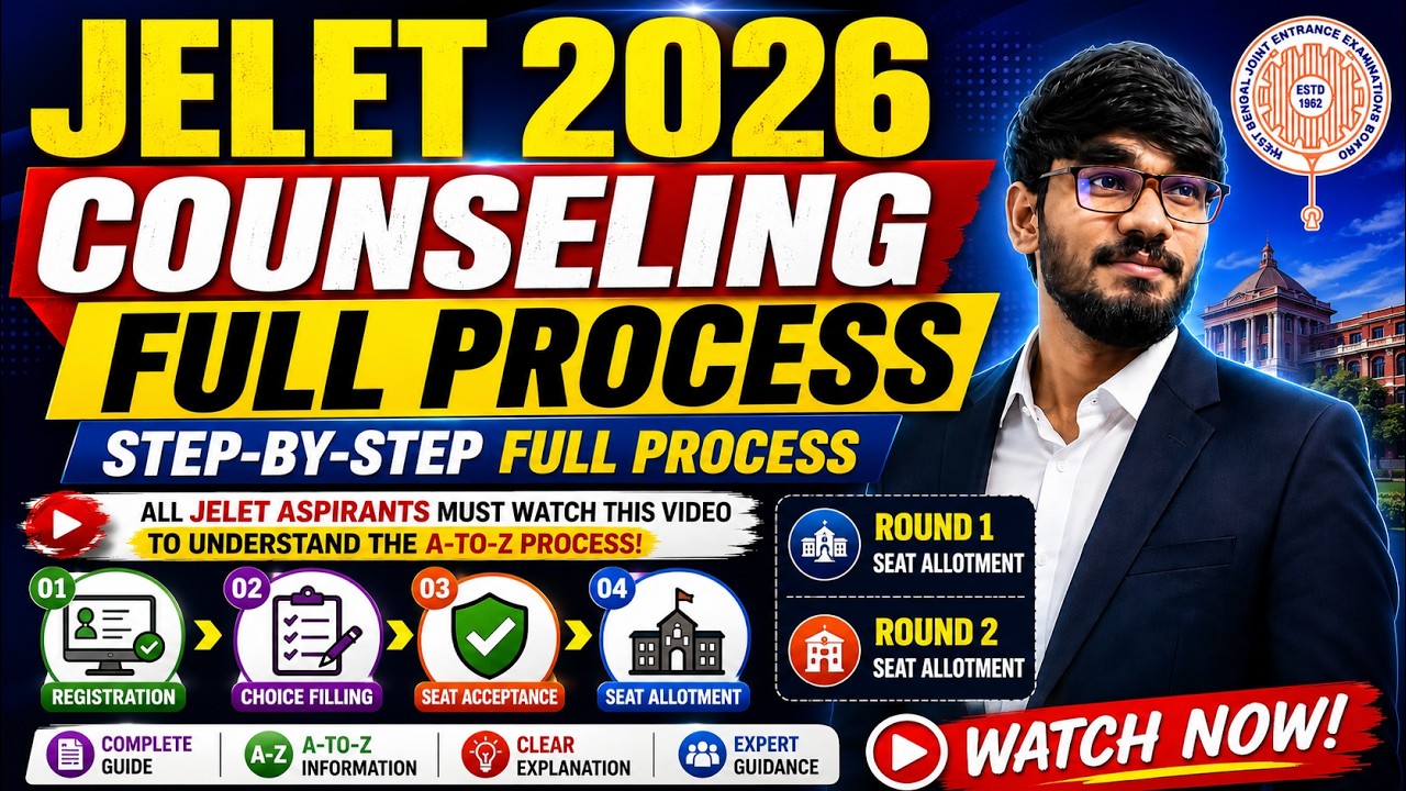 JELET 2026 Counselling Full Process Step by Step🔥সমস্ত প্রশ্নের উত্তর এই ভিডিওতে😱Full Guid#jelet2026
