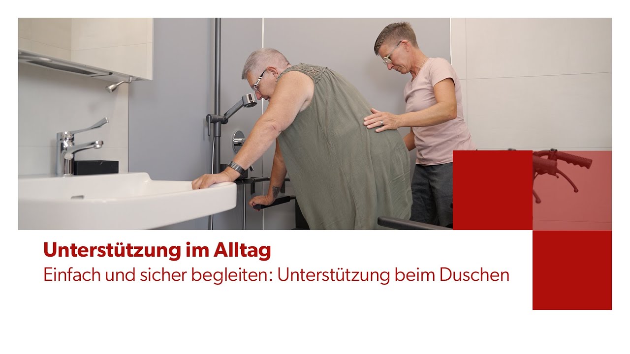Einfach und sicher begleiten: Unterstützung beim Duschen
