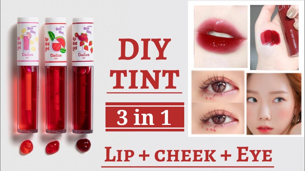 DIY Korean tint | How to make lip, cheek and eye tint (3 in 1 ) | DIY Korean Lip, cheek and eye tint
