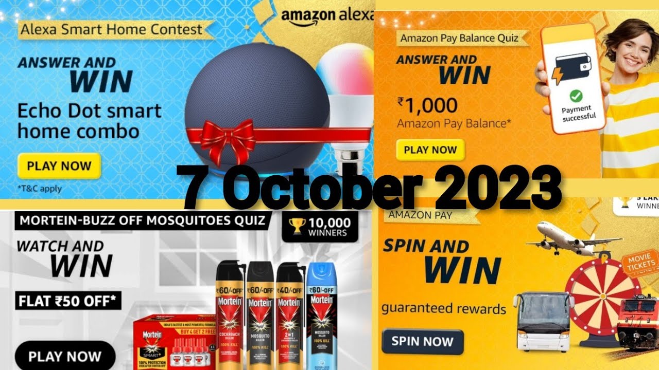 Amazon Alexa Smart Home Contest Quiz Answer Today I Amazon Pay Balance Quiz Answer Today I Quiz Toda