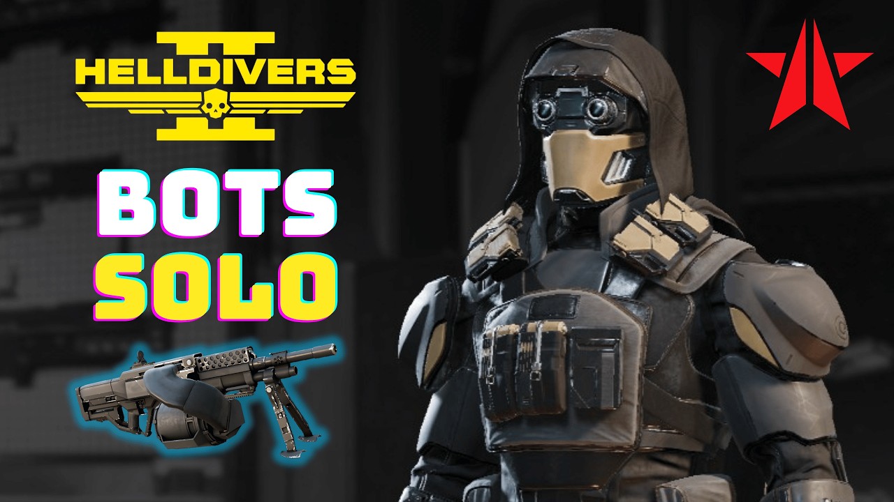 Helldivers 2: Bots SOLO Max Difficulty Gameplay - Heavy Machine Gun Build / Full Clear / No Deaths