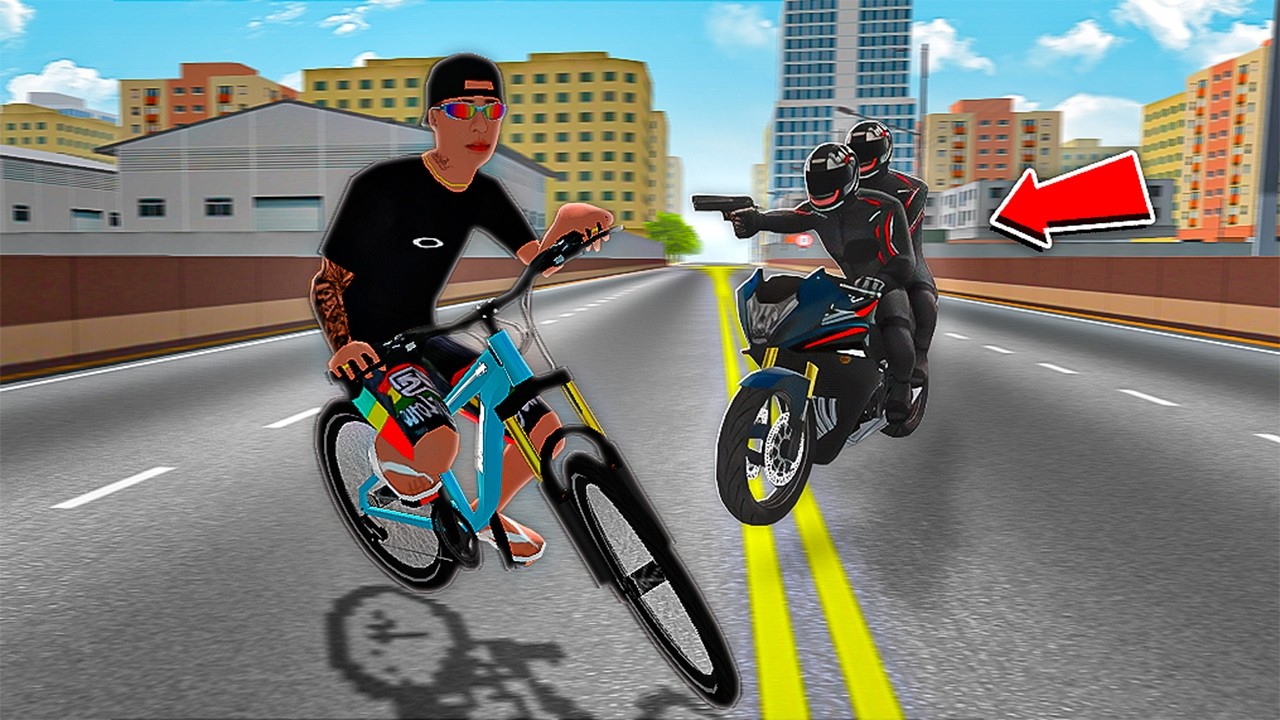 ROUBARAM MINHA BIKE E FUGIRAM 😭 | MOTO WHEELIE 3D