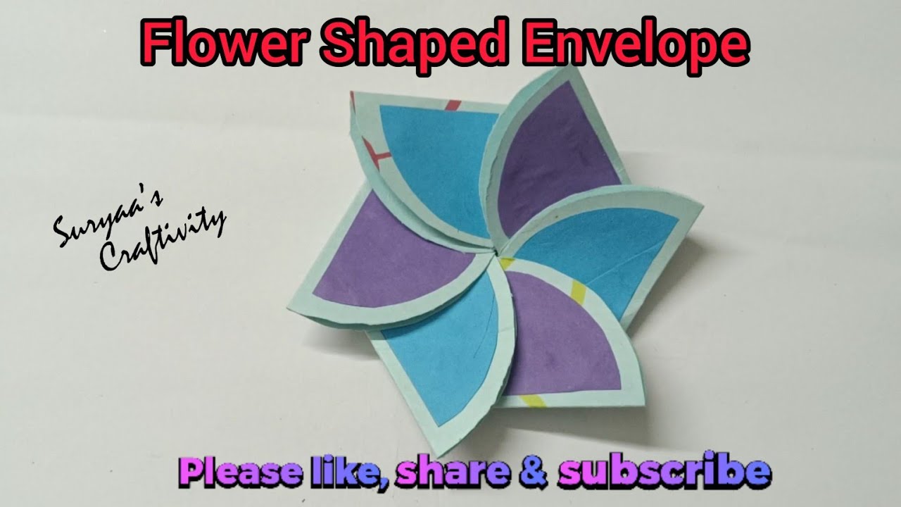 DIY| Flower Shaped Envelope Making Tutorial| Card For Scrapbook|Secret Card|Flower Card| Card Making