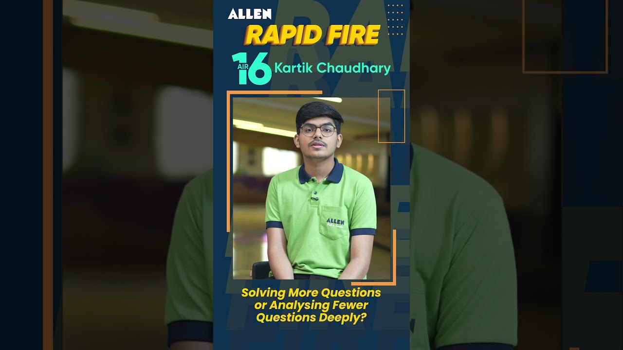Rapid Fire with NEET AIR 16 Kartik Chaudhary! 🔥 Secrets Revealed #shorts