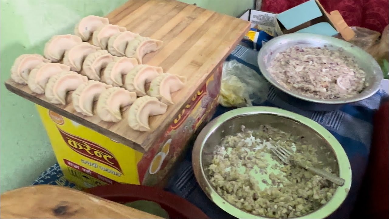 Eating pork, Momo at home | Crochet Bags🥟🤭#familyvlog #ytvideo #dumplings #fypp ￼