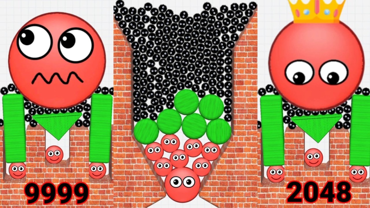 👹 Hide Ball brain teaser games 🥰 - save the bee & dogs 🆚 Draw to Smash puzzle 2048 Gameplay live