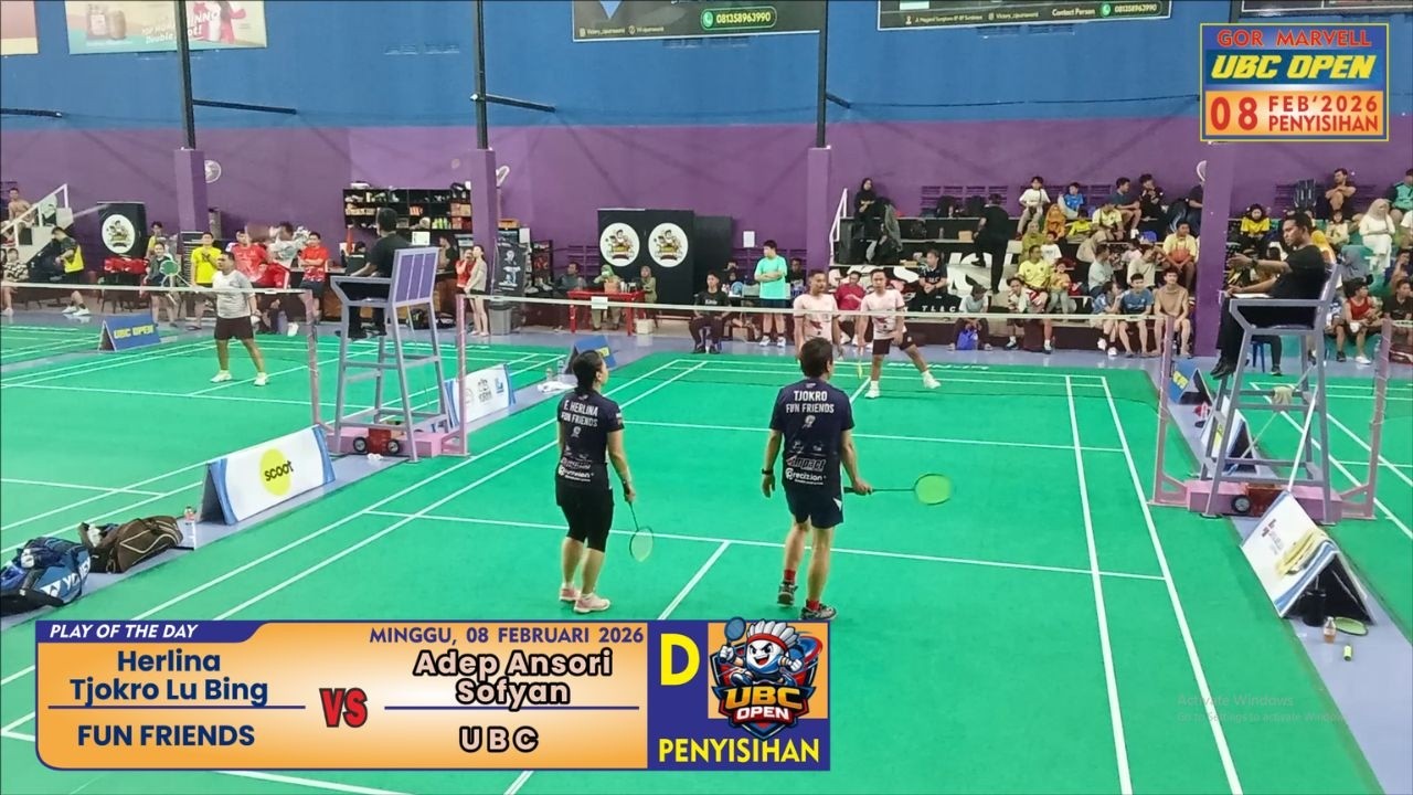 UBC OPEN 2026 SEASON 1 CLASS D | HERLINA + TJOKRO LU BING (FUN FRIENDS) VS ADEP + SOFYAN (UBC)