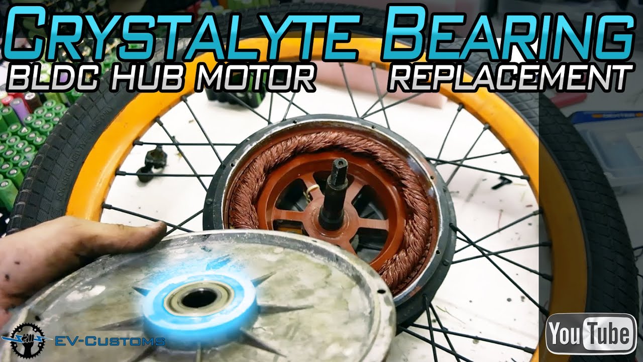 Crystalyte BLDC Hub Motor Bearings Replacement after 10,000km (Stealth E-Bike)