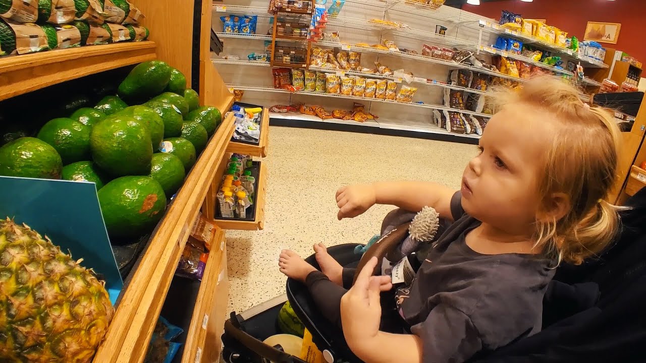 Naomi goes shopping for watermelon to grocery store