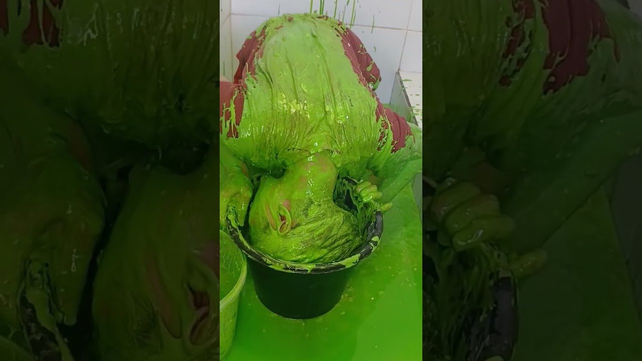 head dunk #slime #wethair #messyhair