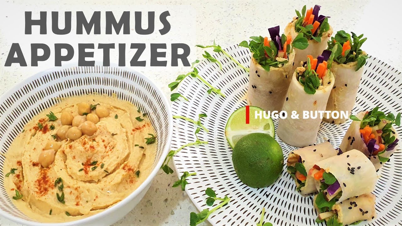 Oil-Free Hummus + Daikon Rolls Appetizer - Best For Weight Loss!