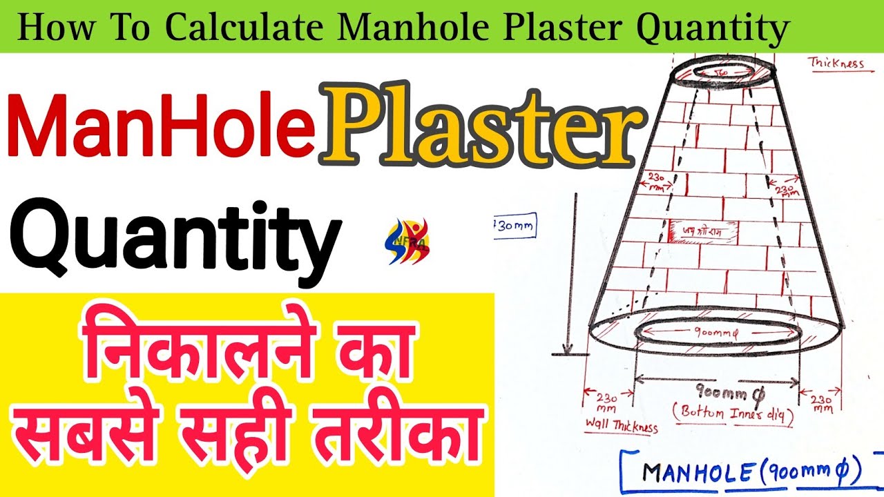Manhole ki Plaster Quantity kese Nikale || how to Calculate Sewer Manhole Plaster Quantity | Manhole