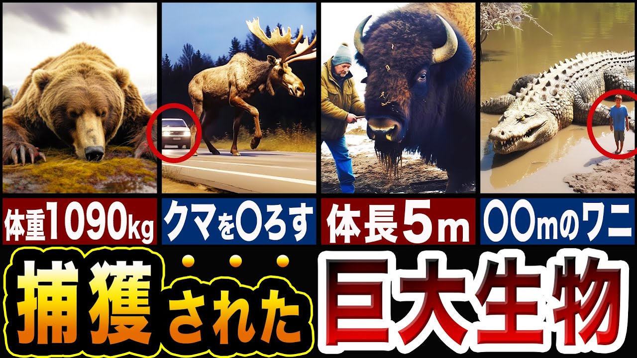 【ランキング】実在するの…!?捕獲された巨大生物ランキング TOP5!!【ゆっくり解説】