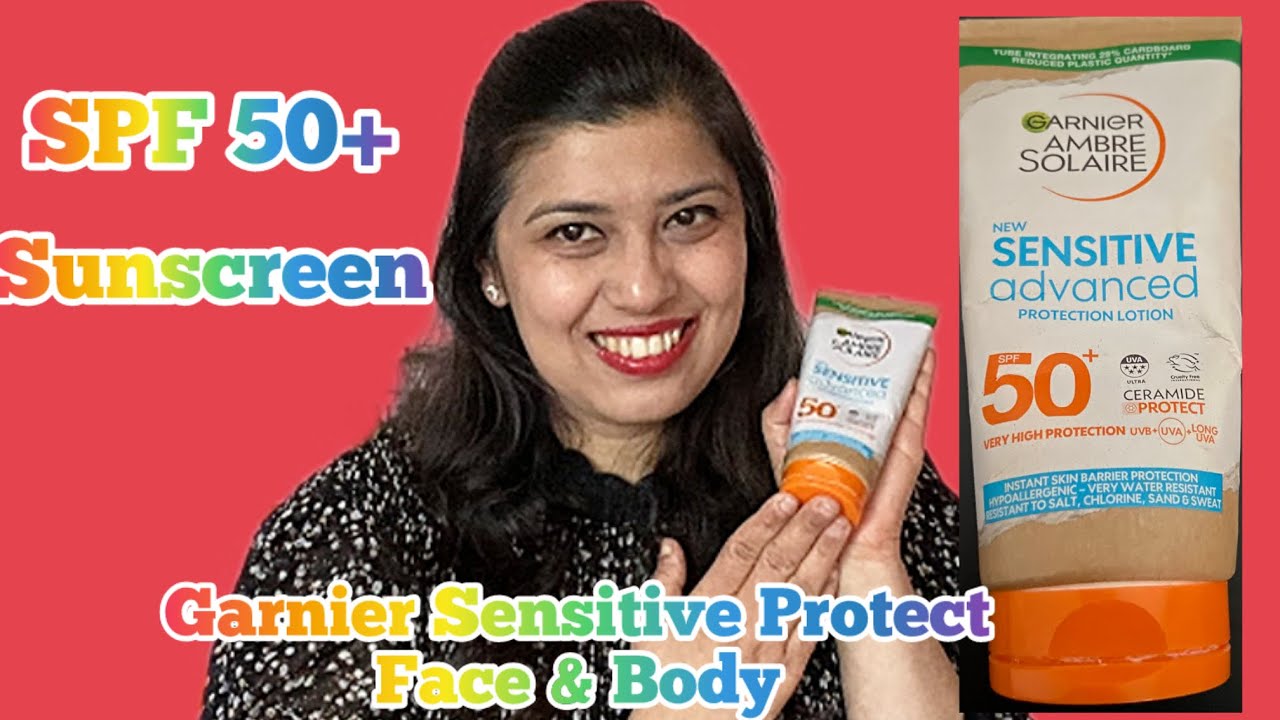 Garnier Ambre Solarie 50+SPF Sunscreen. My review and Product Details . Best sunscreen in UK