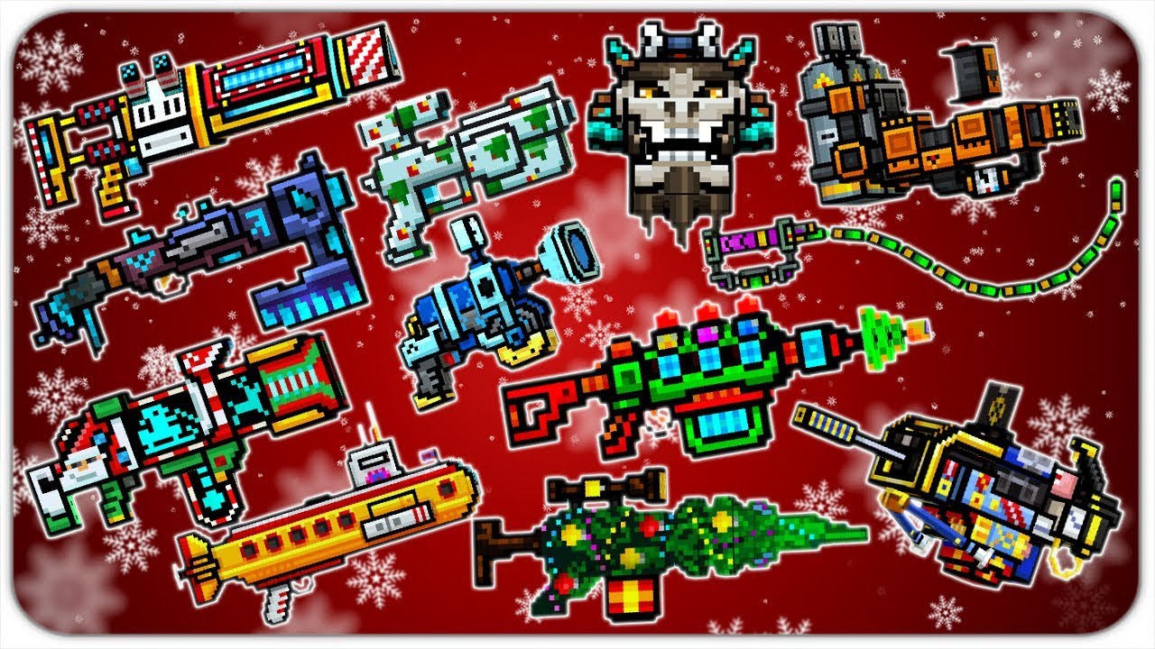 New Trader Van Weapons + Skins + Full Upgrade (Pixel Gun 3D) #2 Christmas