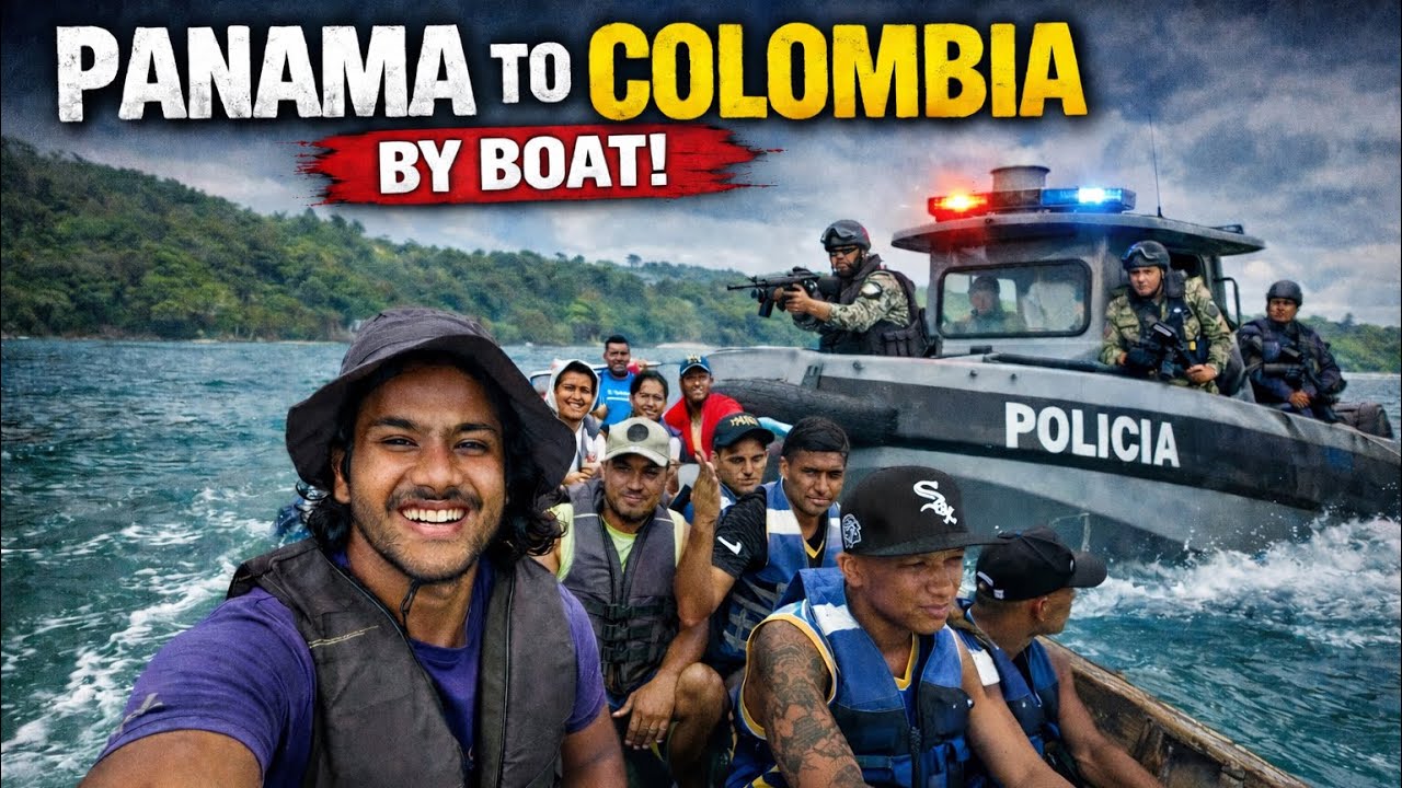ep9🇵🇦യാത്ര തുടങ്ങി - പനാമ പോലീസ് തടഞ്ഞു / Panama to columbia by boat