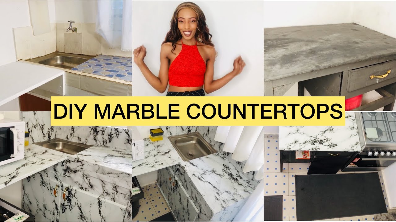 KITCHEN TRANSFORMATION 2023//DIY MARBLE COUNTERTOPS🔥🔥
