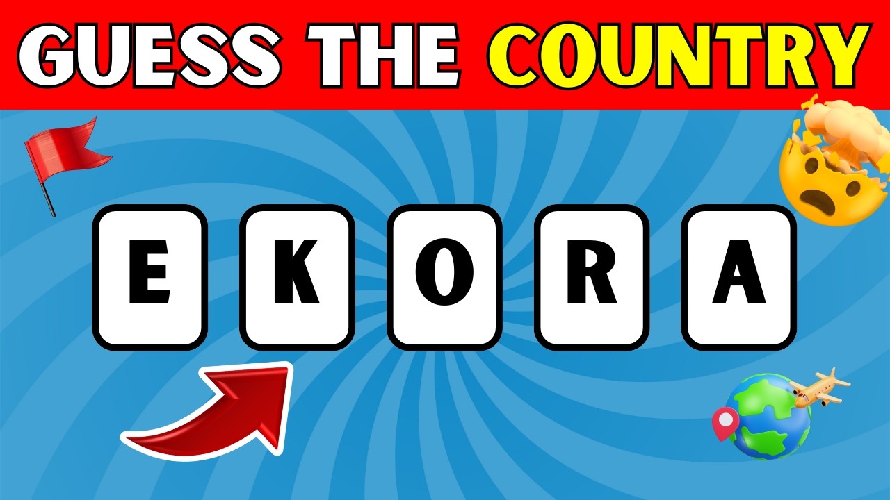 Guess the Country Name by Scrambled Letters | Geography Quiz 2026