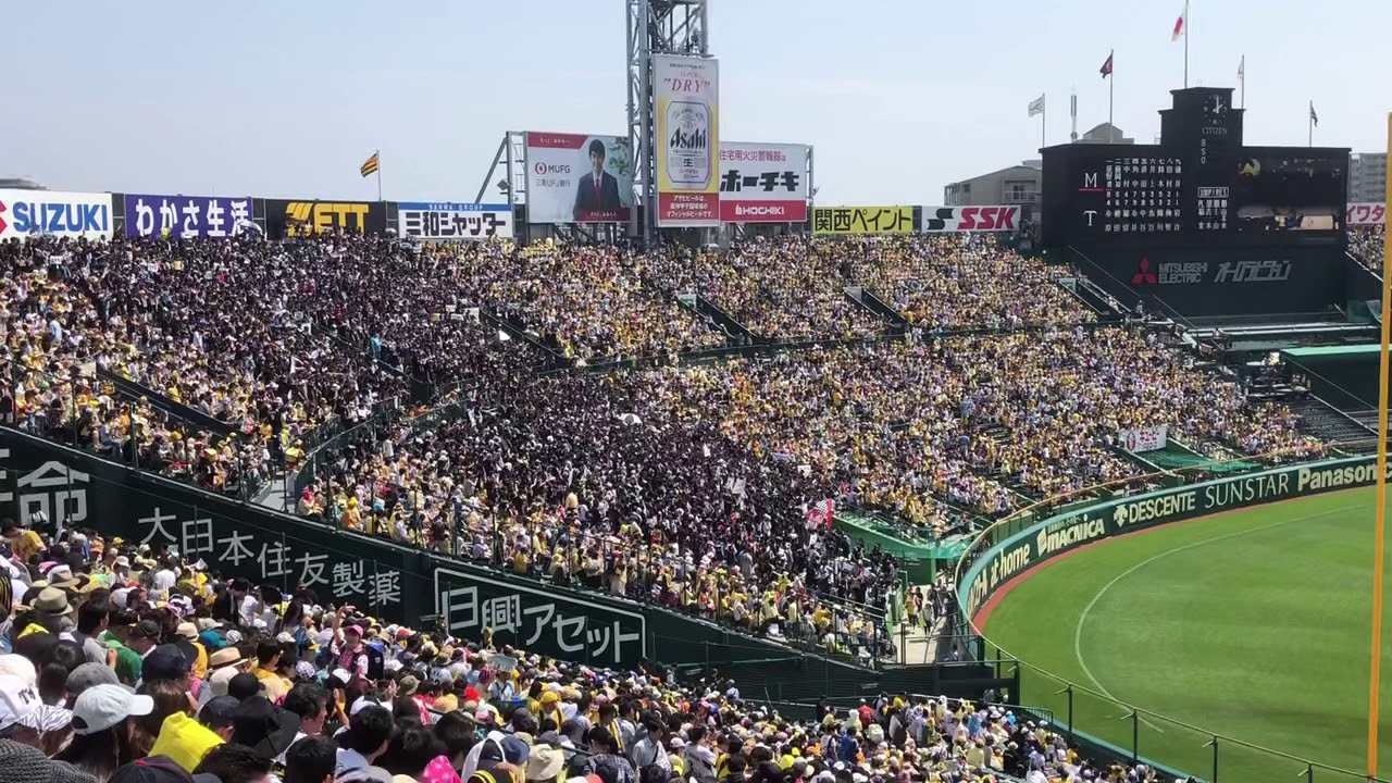 千葉ロッテの【WE ARE】凄すぎます ロッテ甲子園応援 2018.6.9.日本一