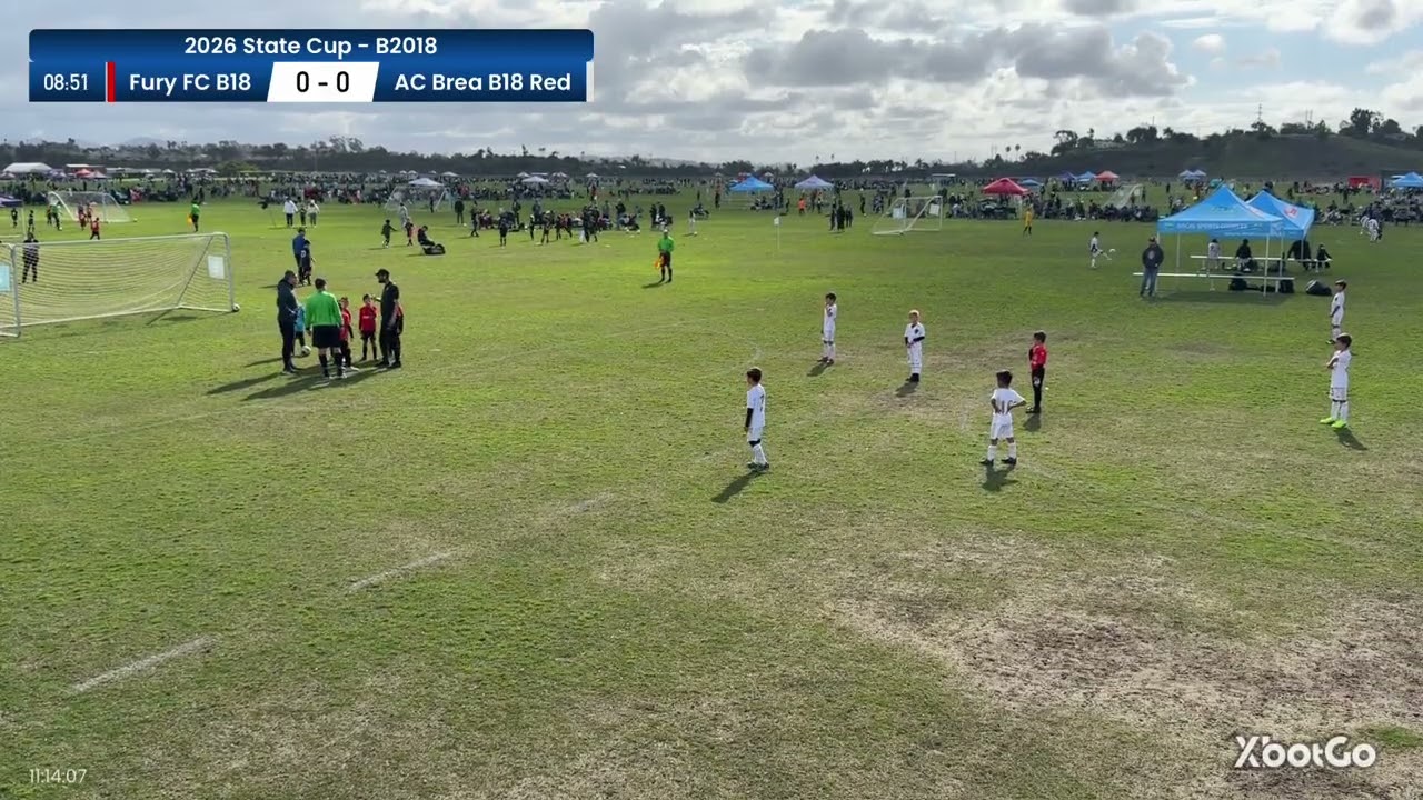 SOCAL State Cup 2026 B2018 Classic Cup Bracket J Game 1 1/24/26 Fury FC B2018 vs AC Brea B18 Red