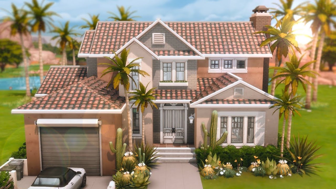 California Inspired Family Home | (no cc) The Sims 4 Speed Build