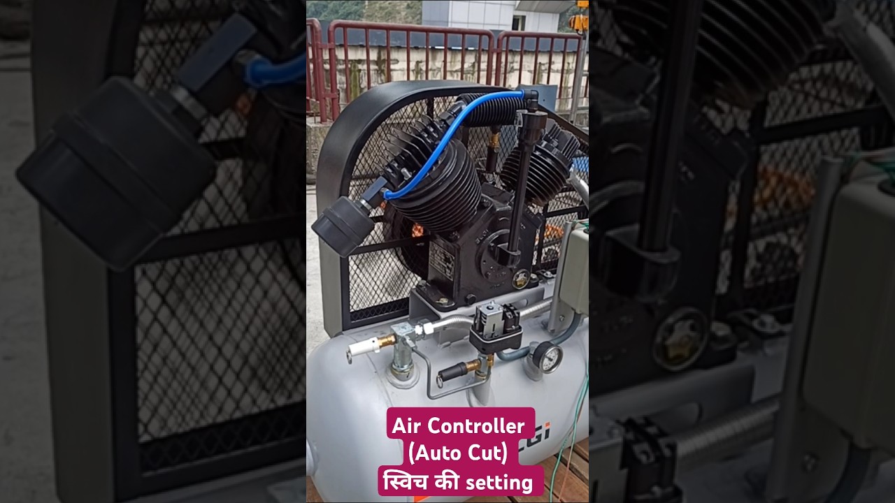 air compressor auto cut off switch adjustment | Compressor Auto Cut full setting#viralvideo #shorts