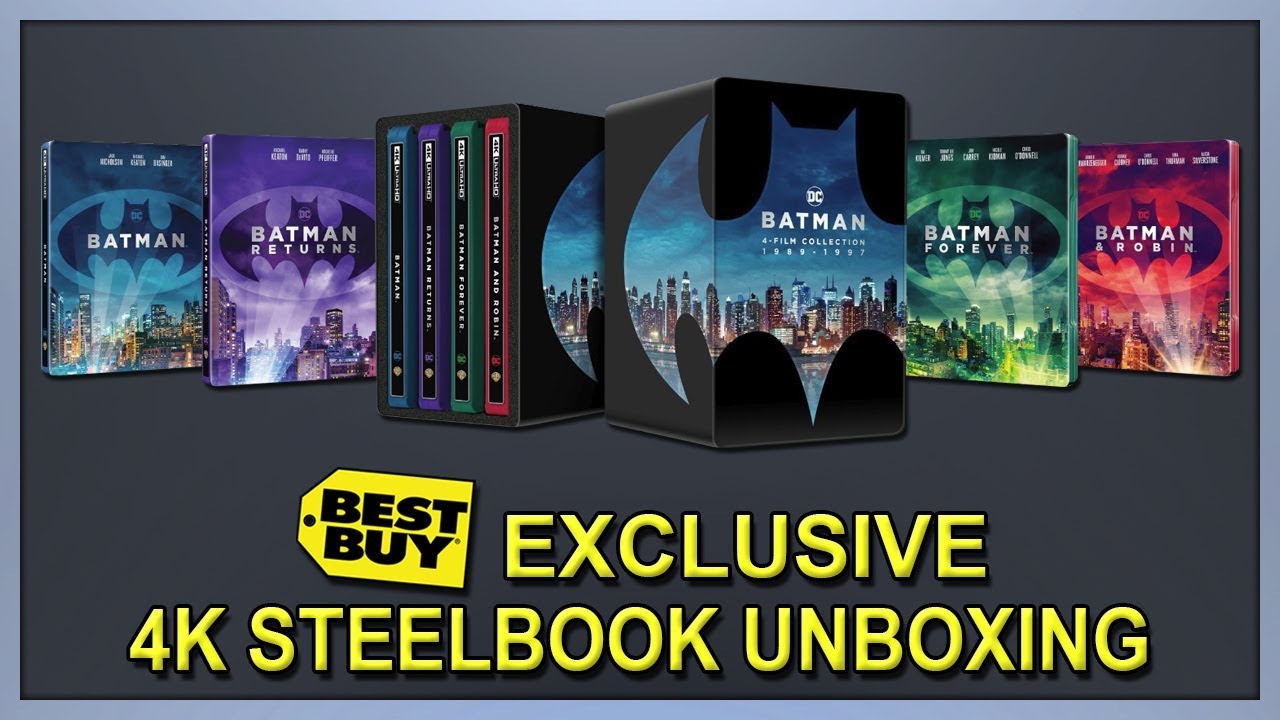 Batman: 4-Film Collection Best Buy Exclusive 4K Blu-ray SteelBook Set Unboxing