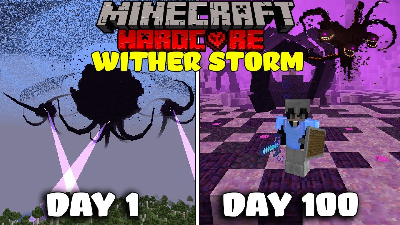 Mình Sinh Tồn 100 Ngày Trong Minecraft Ở Thế Giới Boss Wither Storm Sinh Tồn Siêu khó 1.18.2