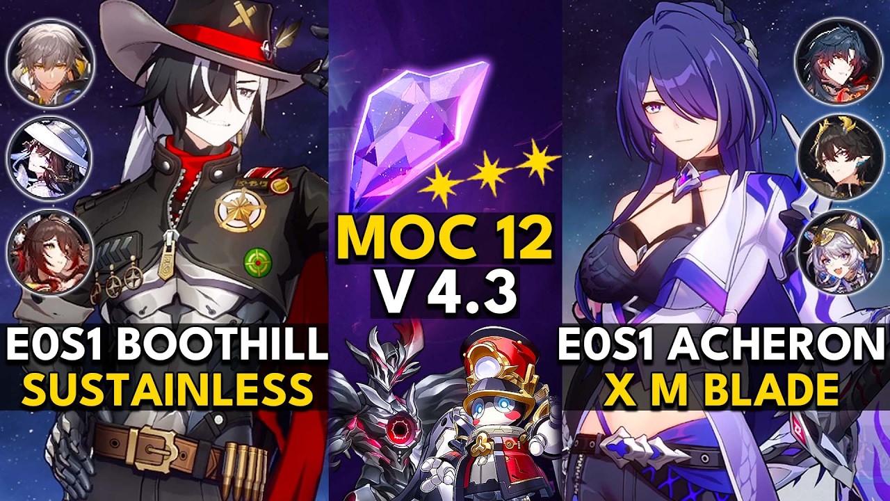 E0S1 Boothill Sustainless & E0S1 Acheron x Mort Blade | Memory of Chaos Floor 12 (3 Stars) | HSR 4.3