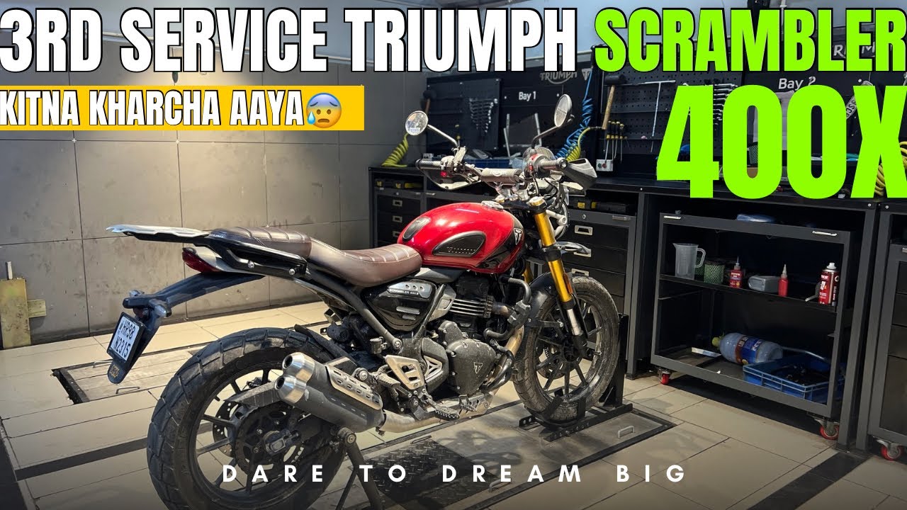 3rd service cost on 6000 KM ? | TRIUMPH SCRAMBLER 400X #triumph #triumphscrambler400x 