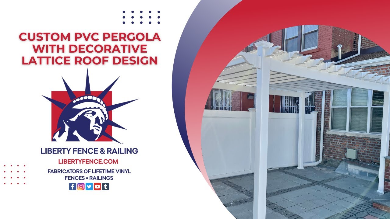 Custom PVC Pergola With Decorative Roof Design