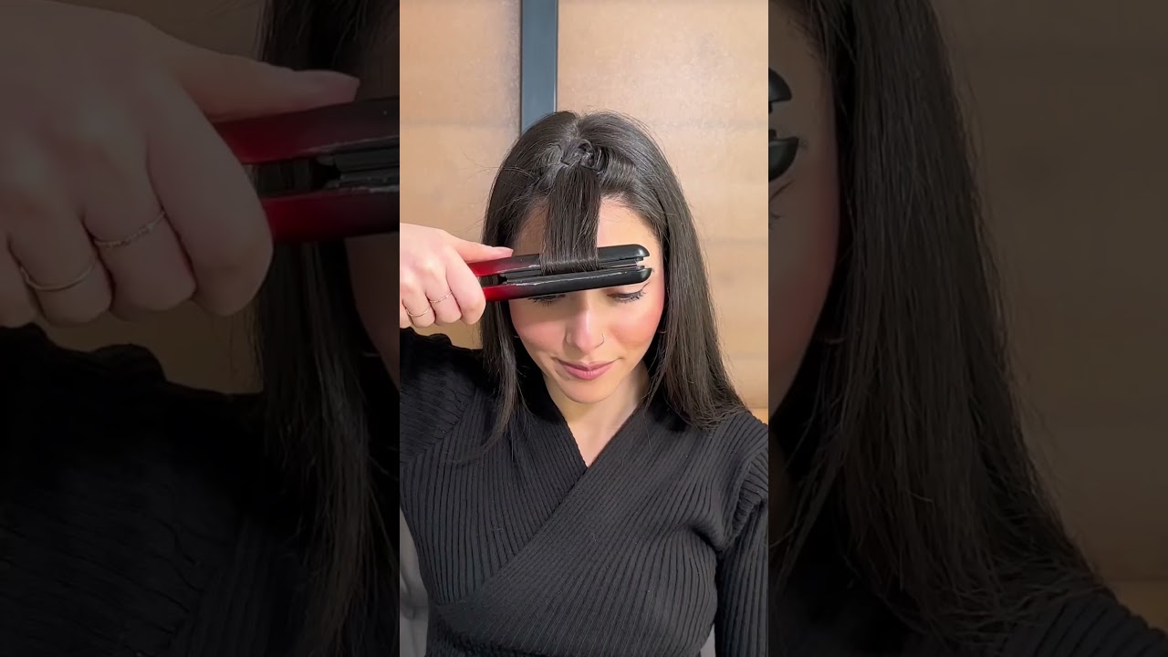Fake Bangs Tutorial 💇🏻&zwj;♀️ #shorts #hair #hack #hairstyle #tips