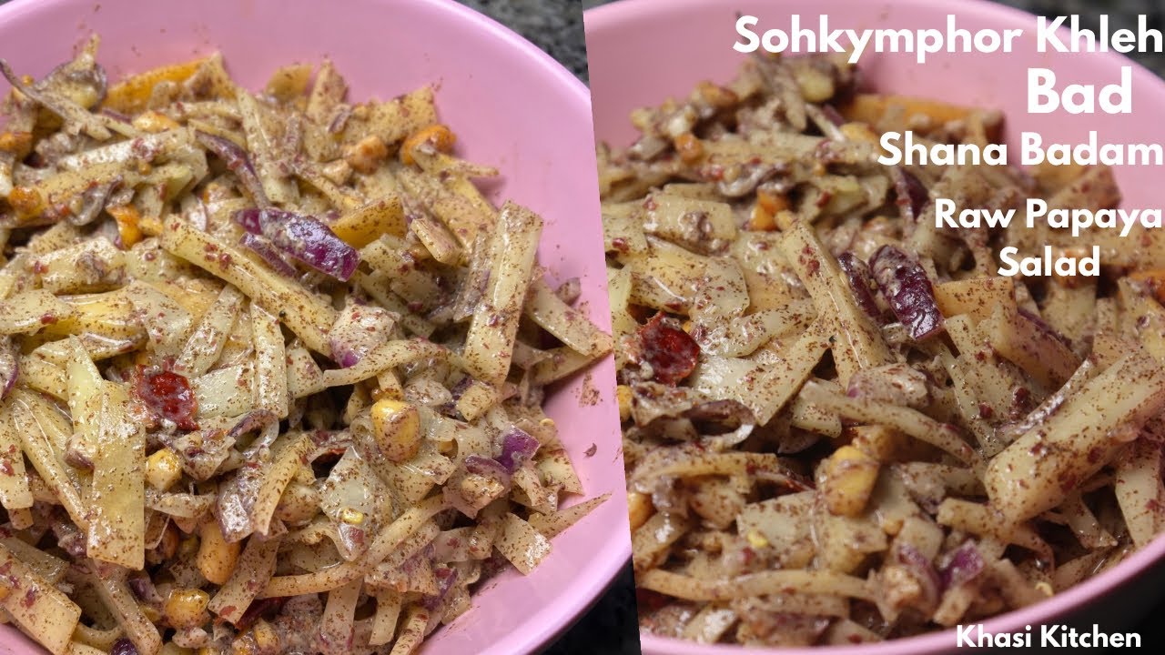 Шана Алмонд Бад Сохкимфор | Салат из папайи | Джур Чистый | Простой рецепт | Кухня Хаси