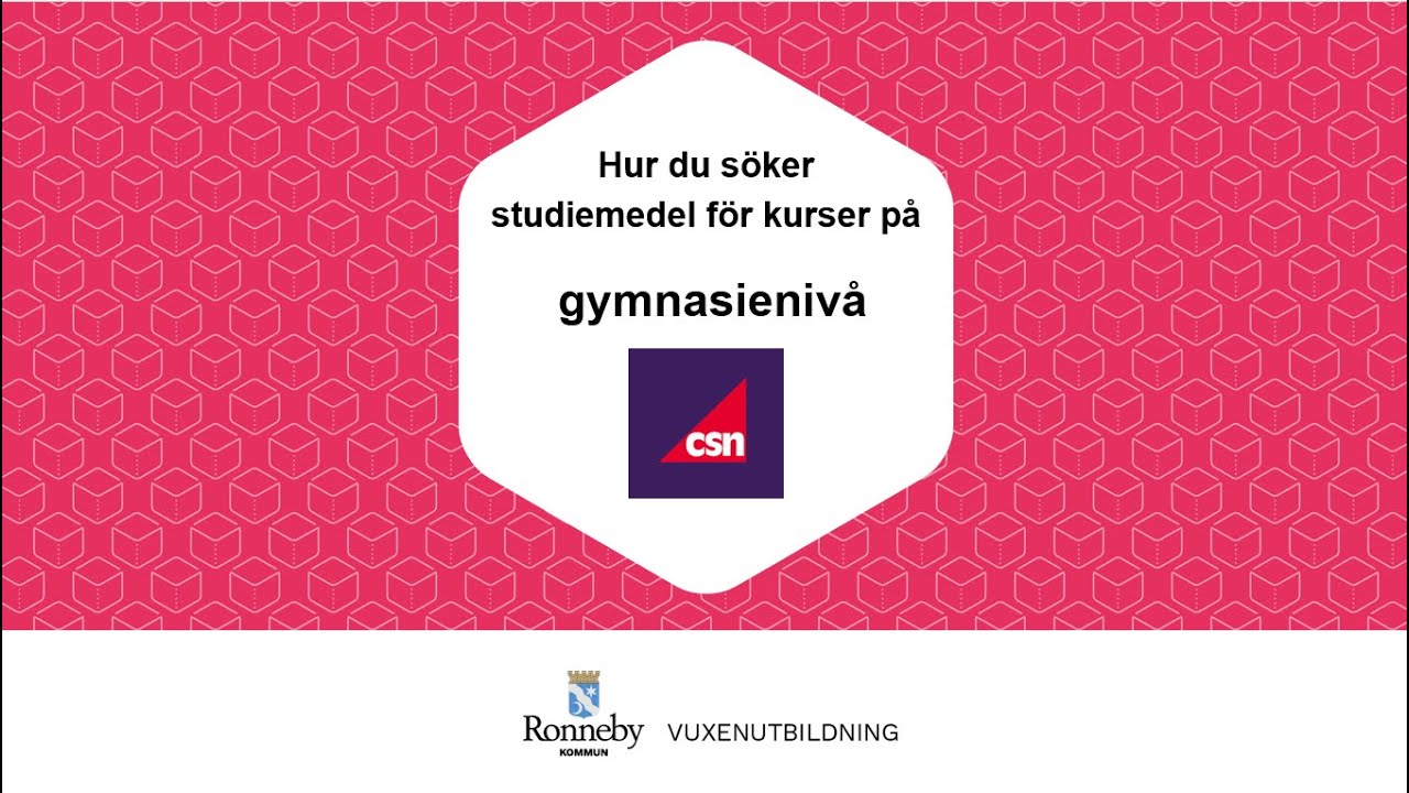Ansökan om studiemedel gymnasienivå