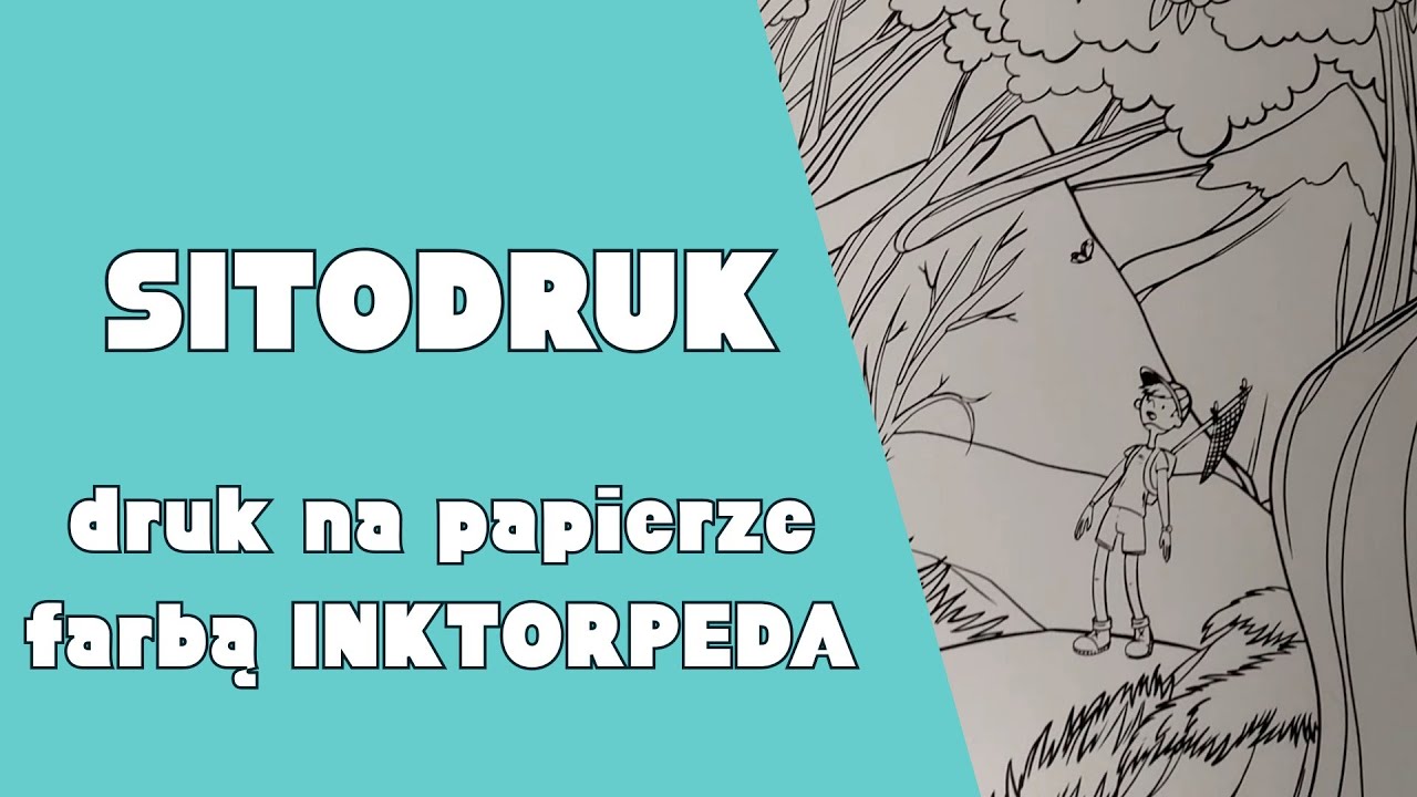Sitodruk 18 - druk na papierze - drukujemy kolorowankę z projektu Sebastian Rysuje