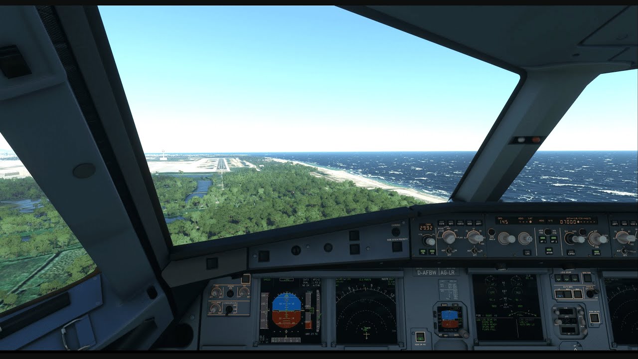 Extreme Crosswind Full AUTOLAND at Barcelona [LEBL] - MFS 2020 A320NEO FlyByWire