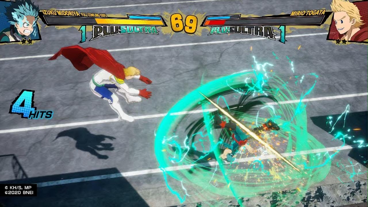 Izuku Midoriya (Full Cowling 100%) vs. Mirio Togata - My Hero One's Justice 2