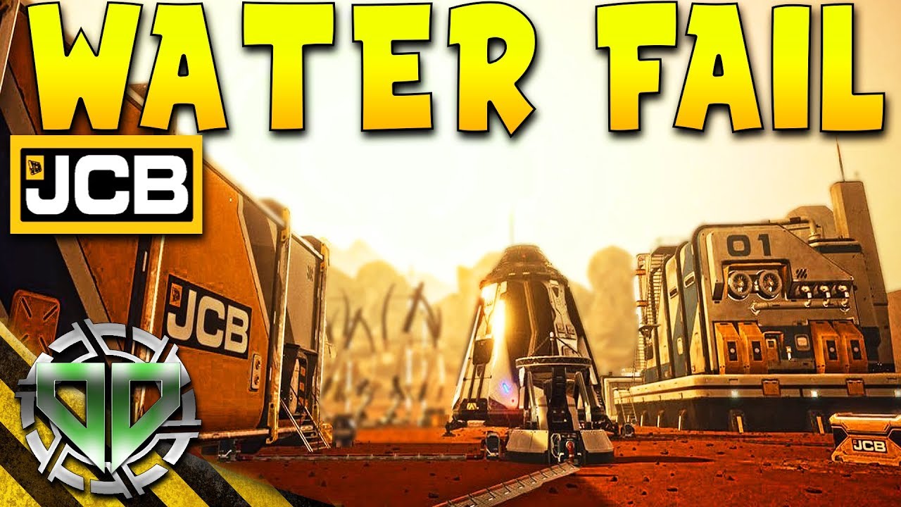 JCB Pioneer Mars Gameplay : Water, Warehouse, & FAIL! (PC Let's Play Sandbox)