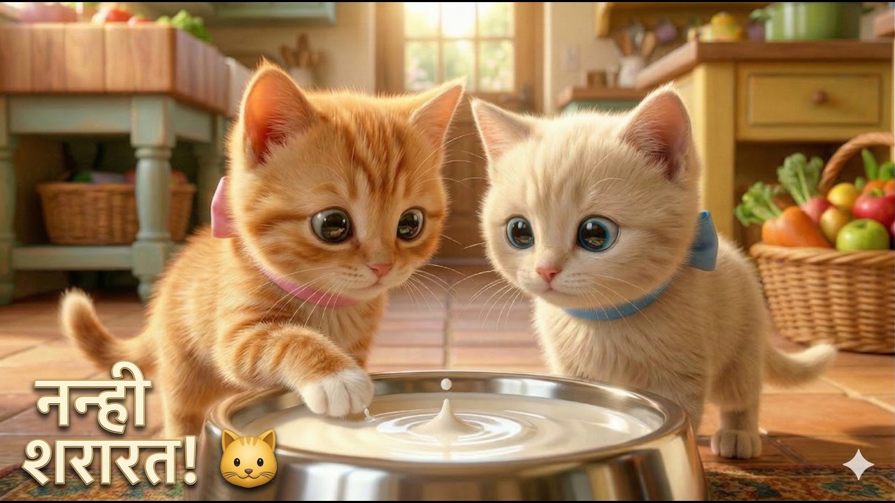 नन्ही बिल्लियों की प्यारी फैमिली 😍| Moral Story in Hindi