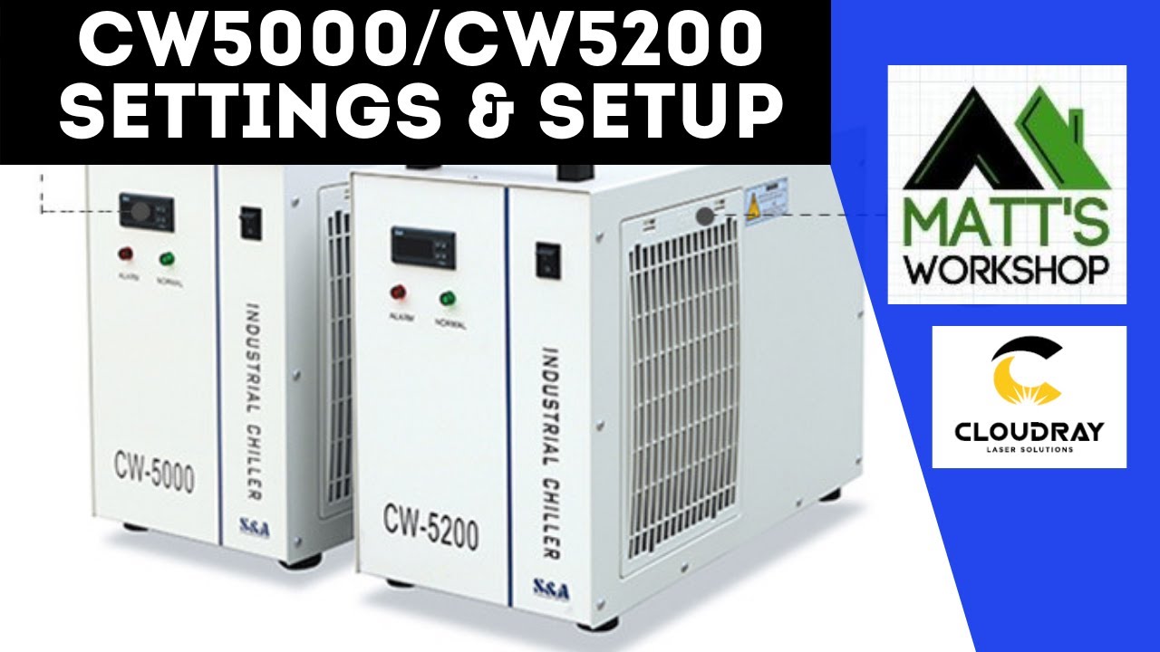 Установка водоохладителя CW-5200 для лазерного станка с ЧПУ на CO2 — S&A от Cloudray Laser