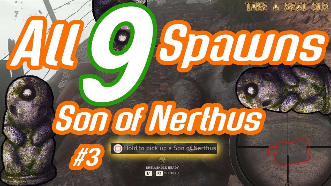 Call Of Duty: WWII Zombies - The Darkest Shore OFFICIAL All 9 Son of Nerthus Statue #3 Locations