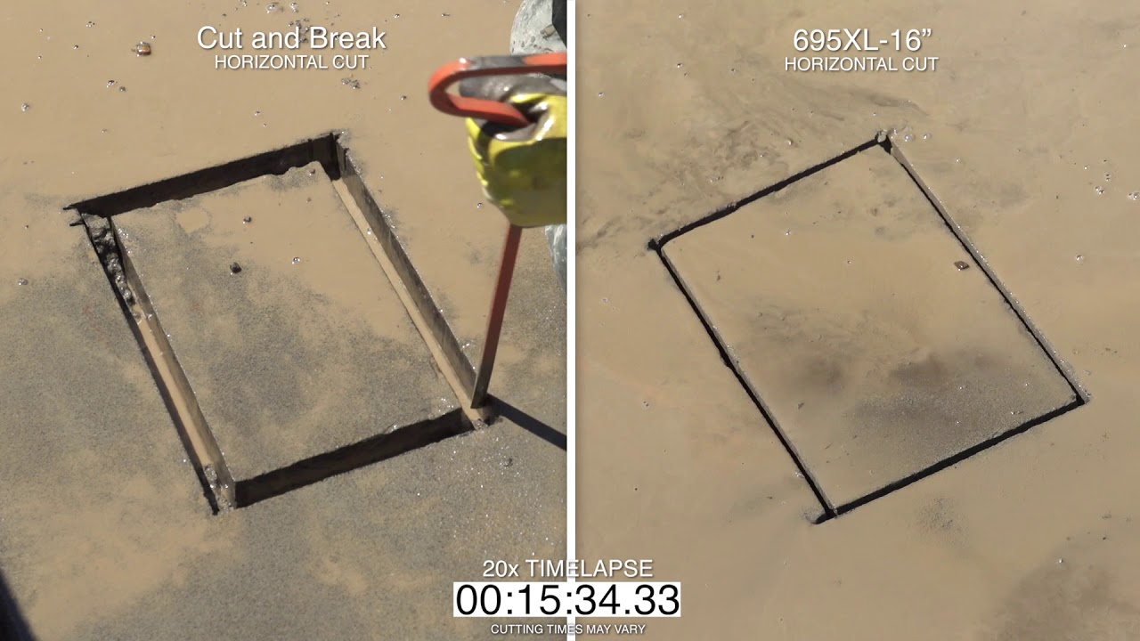 ICS® 695XL vs Cut-n-Break - Floor cut