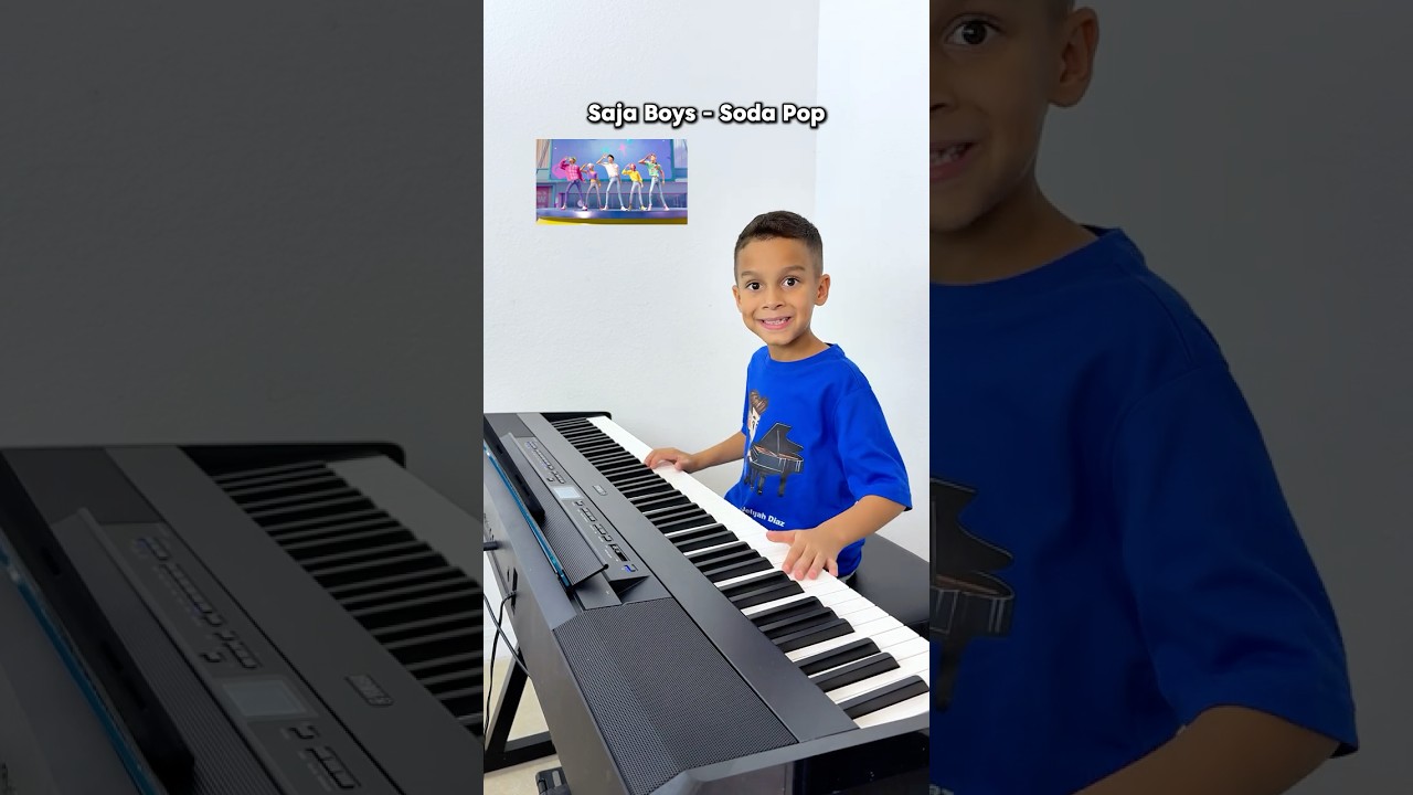 Soda Pop - Saja Boys | KPop Demon Hunters | 🎹 7 Year Old Jelijah Diaz #piano #kpopdemonhunters #kid