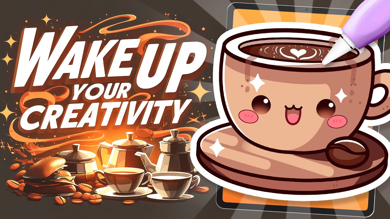 BREW UP Your Drawing Skills! ☕ KAWAII COFFEE CUP Tutorial in Procreate for Beginners