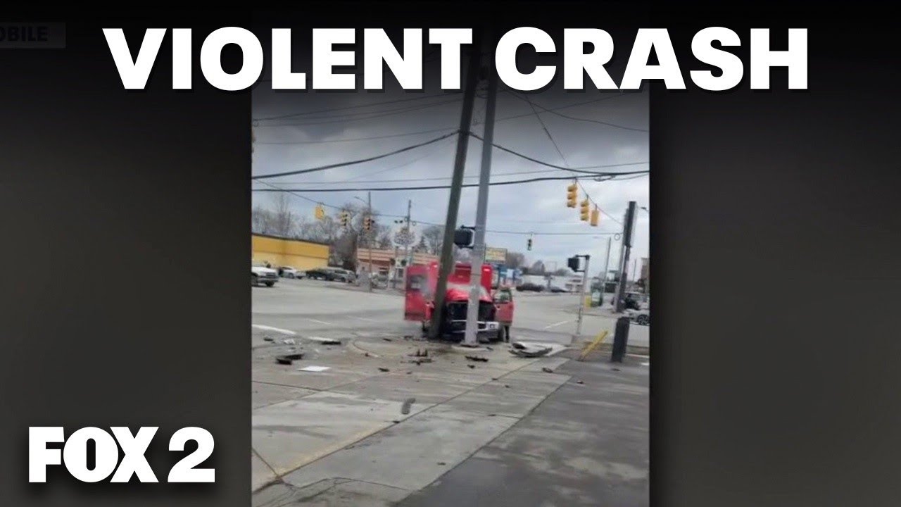 Violent Detroit ambulance crash sends several to the hospital