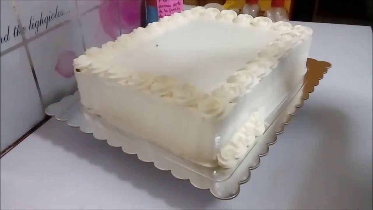 Cómo decorar torta rectangular con merengue italiano o chantilly/ Lucy´s Cakes